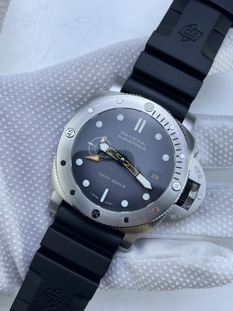 (준비완료/특급배송)NO.3825/VS공장 PAM1323 Y 44mm Submersible VSF 11 Best Edition Gray Dial on Rubber Strap P.9011 Clone