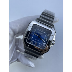 (준비완료/특급배송)NO.3835/BV공장 까르띠에 산토스 40MM 2018 스틸 블루다이얼 브슬