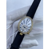 (준비완료/특급배송)NO.3852/ZF공장 Reine de Naples YG ZF 1:1 Best Edition White Arabic Dial Diamonds Bezel on Black Leather Strap A537