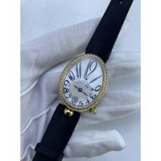 (준비완료/특급배송)NO.3852/ZF공장 Reine de Naples YG ZF 1:1 Best Edition White Arabic Dial Diamonds Bezel on Black Leather Strap A537