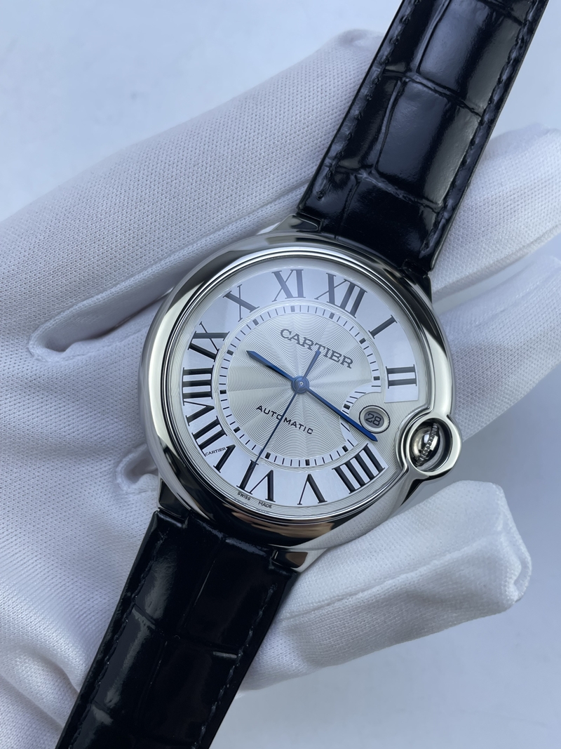 (준비완료/특급배송)NO.3884/AF공장 발롱블루 42MM 화이트다이얼 가죽 오토매틱